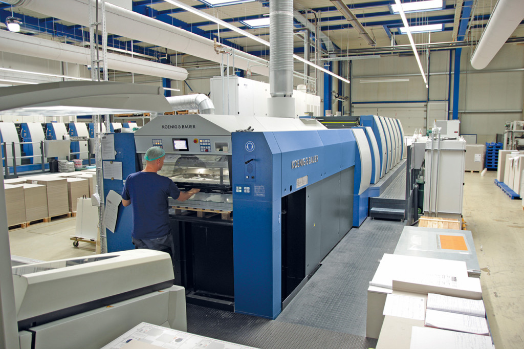 Drucksaal mit Offsetdruckmaschine